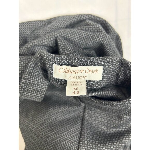 Coldwater Creek Women's XS Classic Straight Leg Fit Stretch Black Print Pants - Picture 5 of 5